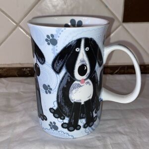 RARE Vintage Rayware paisley pets dog cup mug